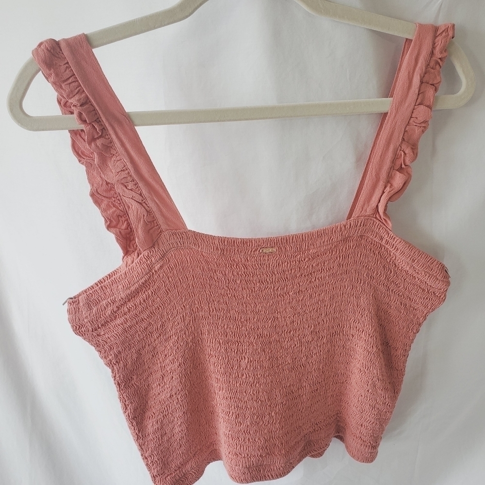 Victoria's Secret Pink Smocked Ruffle Sleeve Crop Tank - XL - Picture 8 of 8